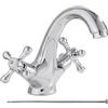 Generic Rubinetto per lavandino, Rubinetto da bagno antico in , Rubinetto miscelatore a doppia maniglia, Rubinetto per lavello acqua calda fredda, Apparecchio di ricambio per tubo da 60 cm, Rubinetti