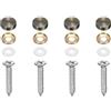 QUARKZMAN 4Pcs Viti Decorative in Ottone con baccello, 16mm Viti Specchio Copri Viti Autofilettanti con baccello Decorative per Mobili Armadi Specchi Fissaggio, Bronzo