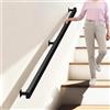 Ogimeka Passamano per Scale Interne, Corrimano Nero in Metallo, Combinati Liberamente, Ringhiera per Scale Interne per Scale, Soffitta, Villa, 60cm