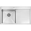 JASSFERRY Lavello da cucina Vasca singola in Acciaio Inox Spazzolato, scolapiatti a destra Lavandino, con set di rifiuti