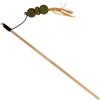 JACK AND VANILLA, Giocattolo Interattivo per Gatto con Palla e Piuma, stimola l'istinto di Caccia, Materiali Duraturi, 40 cm, Colore Verde/Marrone Modello Herbals