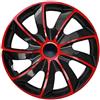 NRM Centurion Copricerchi Universali Quad, Nero/Rosso, 13 Pollici, Confezione da Pezzi