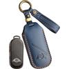 Rondrive Custodia in pelle per chiave auto Compatibile con MINI Cooper C/S/SE J01/F66 Elektro Convertible F67 Aceman J05 Countryman U25 2024-2026 Custodia per chiave auto Protezione chiave Blu