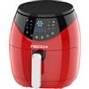 Necchi - NK8021 Friggitrice ad aria, 1500W, Display LED touchscreen 12 programmi, Vassoio alimenti antiaderente da 4.6 litri con griglia, timer da 30 minuti, controllo temperatura 80-200°