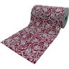 SalGiu Tappeto Cucina al Metro Fantasia Floreale Rosa Stilizzata Passatoia Antiscivolo Lavabile Gommato Pvc (1,5 Metri, Bordeaux)