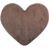 Brandsseller Herz - Tappetino da bagno, 70 x 80 cm, colore: tortora