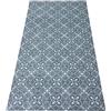 LaVelahome Tappeto in Vinile Proteggi Pavimento Moderno da cucina living (100_x_240_cm, Arabesco Grigio)