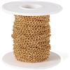Cheriswelry - Catena in acciaio inox 304, con rocchetto, 4 x 3 mm, per gioielli, bracciali, collane, cavigliere, artigianato