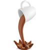 Generic Tazza da caffè galleggiante che versa, tazza da caffè, divertente, decorazione artistica per la casa, per gli amanti del caffè (marrone)