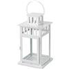 Ikea Borrby - Lanterna per candela, altezza 28 cm, colore bianco, per interni ed esterni
