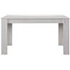 [en.casa] Tavolo da Pranzo con Piano Rettangolare 140 x 90cm Tavolo da Cucina Fino a 6 Posti Postazione di Lavoro Studio - Effetto Rovere Bianco