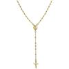 Bling Jewelry Virgin Mary Catholic Rosary Beads 18K Gold Plated Brass Necklace Prayer Virgin De Guadalupe Rosario Crucifijo