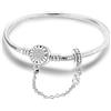 LIGHTDOG 925 Argento Serpente Catena Amore Bracciale Bracciale Adatto per Bracciale Charm Europeo Perline Regali per le donne