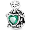 HUIPOJUE Ciondoli in Argento Sterling 925 per Bracciali e Collane Compatibili con Pandora, Fermagli a Clip, Catena di Sicurezza, Gioielli Natalizi da Regalare alle Donne