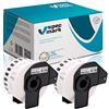 specmark 2 rotoli di etichette singole compatibili con Brother DK-22225 38 mm x 30,48 m per tutte le stampanti di etichette QL QL-570 QL-700 QL-800