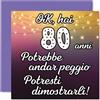 Stuff4 80° Biglietto Auguri Compleanno per Uomo Donne