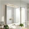 Lampada LED da Specchio 60cm Cromata 12W IP54 Tripla Installazione Colore Bianco Naturale 4.000K