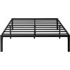 FurnitureR Double Metal Platform Bed Frame, Minimalist Adults Bed Base, Strong Slat Support, Easy Assembly, Dorm, School, Bedroom Supplemental Bed Frame, 194 x 140 cm