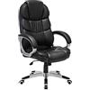 SONGMICS Sedia da Ufficio Sedia Girevole Office Poltrona Sedia nero OBG24B, Portata Massima 150 kg