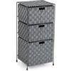 Versa Mannheim Mobile da Bagno ausiliario, cassettiera con 3 cassetti per organizzare, Contenitore Moderno e Divertente, Dimensioni (A x L x P) 72 x 35 x 29 cm, Metallo e Nylon, Colore Grigio Chiaro