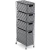 Versa Mannheim Mobile da Bagno ausiliario, cassettiera con 3 cassetti per organizzare, Dimensioni (A x L x P) 69 x 28 x 15,5 cm, Metallo e Nylon, Colore Grigio Chiaro