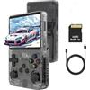 XiFanHo R36S Console di gioco portatile retrò 128G - Schermo IPS da 3,5" con oltre 40000 giochi classici Lettore di videogiochi tascabile Open Source Linux OS con batteria da 3500mAh (Nero)