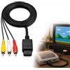 Aelxveba 1,8 m Cavo AV Audio Video RCA Composite, Composite di alimentazione Stereo Audio Video, Cavi Audio Video Stereo con uscita TV, Cavo AV Composite RCA, Cavi Audio Video Composite N64