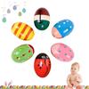 Bavooty Tagliauovo, 6 uova maracas, uova musicali, shaker musicali, maracas a forma di uova, in legno, per bambini, per la prima educazione all'asilo, stile casuale