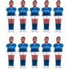 kowaku 10 Pezzi di Calcio Balilla, Giocatori di Calcio, Parti di Attrezzature Sportive per L'intrattenimento, Mini Bambole da Calcio Balilla per La Sala, Blu Bianco