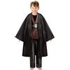 Joyincoser Tunica cosplay medievale per bambini, vestito nero con fodera marrone, costume eroe galattico, per Halloween, carnevale, feste in maschera (M)