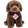 Hermann Teddy Teddy Hermann 91958 Cane Labrador seduto marrone scuro 25 cm, peluche con contenuto di riciclo ideale (materiale di riempimento)