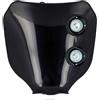 one BY CAMAMOTO MASCHERINA FARO per Moto da Enduro/Cross/Motard/Naked - Installazione Universale, Comprensivo di Lampadine e di Staffaggio e Fasce Elastiche. (NERO)