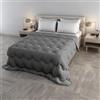Italian Bed Linen Trapunta Invernale WaterWashed Matrimoniale 250x250 cm, Made in Italy, Piumone Imbottito 300gr, Coperta Lavabile NO STIRO - colore GRIGIO CHIARO