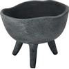 Creative Co-op Fioriera in gres porcellanato, metallo e ceramica, nero opaco, 10,2 cm