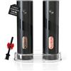 Noa Home Deco Set Macina Sale e Pepe Elettrico, Macina Pepe Elettrico a Batteria, Grande Capacità da 110 ml, 5 Livelli di Regolazione con Spazzola e Finestra Visibile