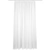 HOME WOHNIDEEN 41100 Crosta, struttura in tela tinta unita, trasparente, nastro piegato, colore: bianco, dimensioni: 245 x 250 cm, numero: 1 x