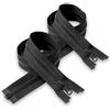 IPEA Cerniera Lampo Nera lunga 80 cm Nera - 2 Pezzi - Catena Misura #5 - Cerniere Lampo Divisibili per Abbagliamento Arredamento Cucito Giacche - Zip - Larghezza 30 mm - Colore Nero