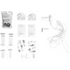 Blindecor | Kit meccanismo per tende avvolgibili | Compatibile con tubi da 17 mm - bianco | Scatola meccanismi di sostituzione completa