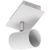 GTV - Lampada da soffitto VENETO | Illuminazione moderna per uffici, appartamenti e stanze | Lampada da soffitto plafoniere | 1 x GU10 | Rotondo | Bianco