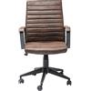 Kare Design Sedia Girevole Da Ufficio Labora, Marrone, 109X59X62Cm, Con Braccioli, Molla A Gas, Altezza Regolabile 47-57Cm, Schienale Basso, Moderno