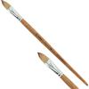 KUM - Pennello per acrilico e olio Wood Line lingua di gatto, misura 20 | Pennelli da pittura per artisti, materiale artistico per pittura acrilica e a olio