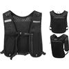 XINGSUI 1 Pezzi Gilet da Corsa, Zaino Trail Running, Gilet da Corsa Unisex, Cinghie Pettorali Regolabili, Gilets per Idratazione, per Escursionismo, Ciclismo (Nero,Non Include la Bottiglia D'acqua)