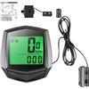Genérico Computer da ciclismo, computer per bicicletta con cavo, schermo LCD per ciclo, odometro, monitoraggio della velocità del ciclismo, per biciclette, computer automatici