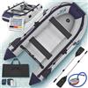 ArtSport Gommone 3,20 m per 4 Persone con 2 panche e Fondo in Alluminio - Barca a Remi con Remi, Pompa, Borsa e Kit di Riparazione - Barca da Pesca Gonfiabile