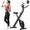 EVOLAND Cyclette, bici da fitness con display LCD e resistenza magnetica regolabile a 8 livelli, carico massimo 120 kg per uso domestico