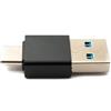 System-S Adattatore USB 3.0 tipo A maschio a 3.1 C unidirezionale 5 Gbps cavo nero