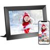 KEDEEK Cornice digitale FRAMEO da 32 GB, touch screen IPS da 10,1 pollici, cornice digitale Wi-Fi intelligente, rotazione automatica, montaggio a parete, facile installazione per condividere foto o video