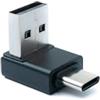 System-S Adattatore USB 2.0 tipo A maschio a 3.1 C maschio angolare adattatore in nero