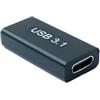 System-S Adattatore USB 3.1 tipo C femmina a 3.0 A femmina adattatore 5 Gbps in nero