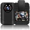 MNMIOIO Body Camera, YSW-Q7 1440P HD Bodycam for le forze dell'ordine Registratore toracico Monitor di sicurezza sorveglianza Video wireless Mini telecamera for il corpo(256GB)